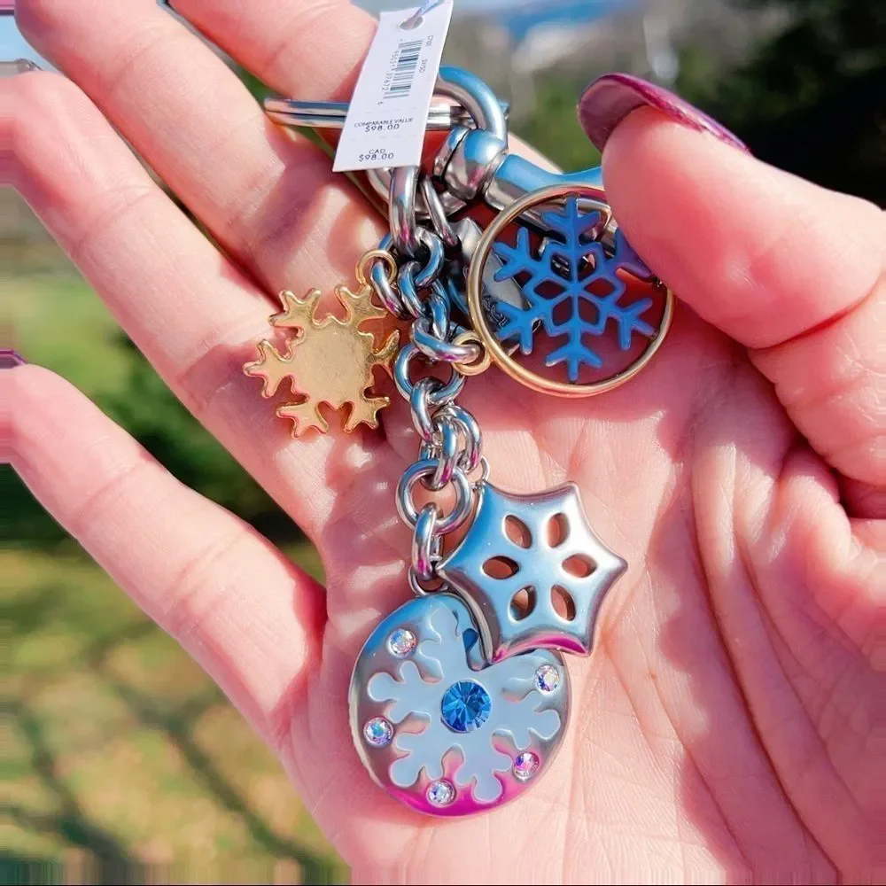 Authentic COACH Enamel & Metal snowflake 5